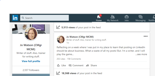 Facebook, LinkedIn, Mumsnet, business, writer, social media, appropriate, professional, relationship, personality, post