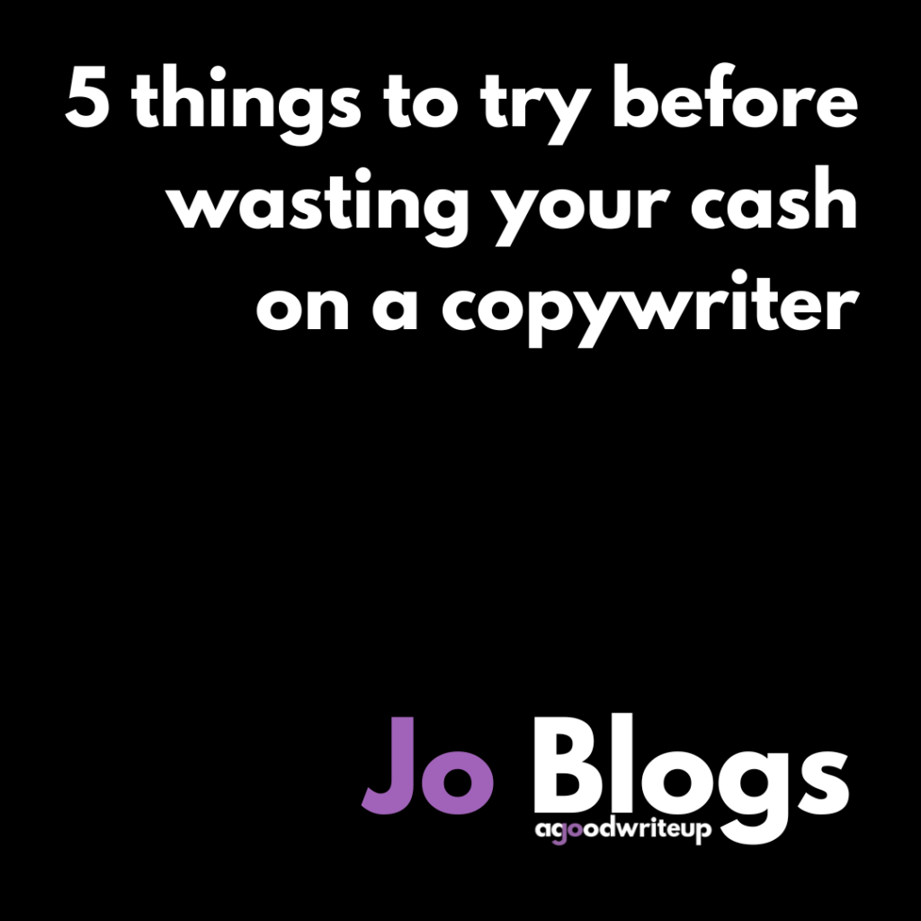 Jo Watson, agoodwriteup, copywriter, blog, Jo Blogs, hiring a copywriter, hire a copywriter, professional copywriter, professional, business, ChatGPT